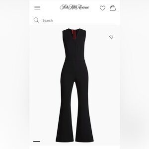 NWT black spanx jumpsuit with red lining